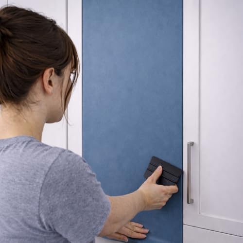 Papael de Parede Revestimento Adesivo Vinilico Autocolante Texturizado Para Envelopamento Móveis 3m x 45cm (Azul Urbano)
