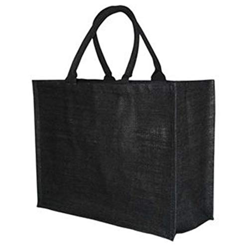 Jute Hessian Bag Black Colour Small Medium Large Lunch Bag Gift Bag