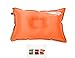 Luxe Tempo Self Inflating Camp Pillows Ultralight Compressible Travel Pillow for Backpacking Road Trips Air Travel Orange