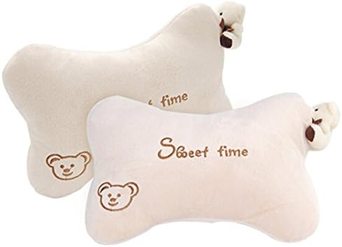 Lady Children Cartoon 2 Pcs Car Neck Pillow Travel Headrest Pillow Car Neck Pillow Cute (Type one)
