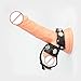 Leather C/B Rings, Hezong Adjustable Cockrings Strap Ball Stretcher SM Sex Toy for Men (Black)