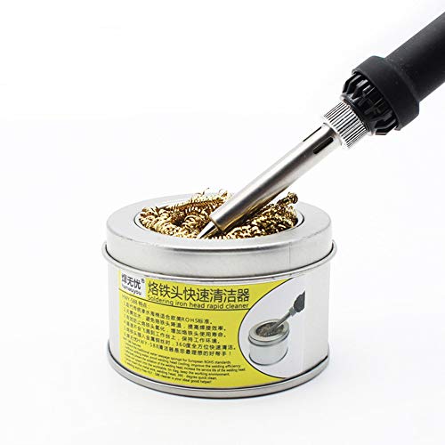 Euone ♛ Iron Sponge, Soldering Iron Tip Cleaner with Brass Wire Sponge No Water Needed - Thumbnail 5