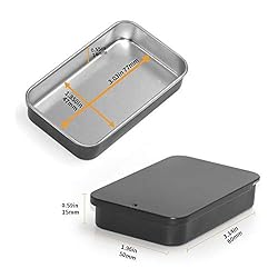 Gere 6 Pack Metal Rectangular Sliding Lid Tin Boxes