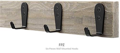 Fpz 6pcs Wall Mounted Hook,Heavy Duty Wall Hooks,Coat Hooks Wall Mounted Robe Hook Single Coat HangerWall Mounted for Cloakroom, Clothes,Bath Kitchen Garage Single Coat Hanger (Black) (6pcs, Black)