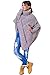 WozWoz Women's Polo Neck Knit Poncho Cape Jumper with Sleeves (Brown)