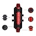 Monilon Mountain Bike Tail Light Rechargeable LED USB Taillight 4 Modes Super Bright Waterproof Tail Lamp Safety Warning Light Easy Tool-Less Installation Fit All Bicycles
