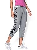 Under Armour Favorite Fleece Capri - Women's True Gray Heather / Black Small