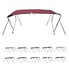 Naviskin-10-Optional-Colors-Available-3-4-Bow-6-Different-Size-Bimini-Top-Cover-Includes-Mounting-HardwaresStorage-Boot-with-1-Inch-Aluminum-Frame