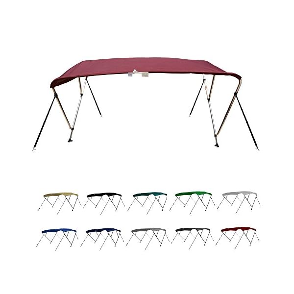 Naviskin-10-Optional-Colors-Available-3-4-Bow-6-Different-Size-Bimini-Top-Cover-Includes-Mounting-HardwaresStorage-Boot-with-1-Inch-Aluminum-Frame