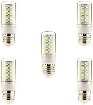 FW 5PCS E27 10W 48x5730SMD 1000LM 6000-6500K White Light LED Corn Bulb (220-240V)