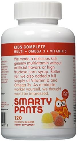 SmartyPants Children's All-in-One Multivitamin Plus Omega-3 Plus Vitamin D - 3 Pack (360 Count) by SmartyPants Gummy Vitamins