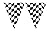 Club Pack of 12 Black and White Checkered Hanging Party Banner Flag Decorations 12'