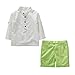 Boys' Cool Stand Collar Shirts and Pants Suit