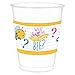 What Will It Bee? Party Supplies Pack for 16 Guests: Straws, Dessert Plates, Beverage Napkins, and Cups