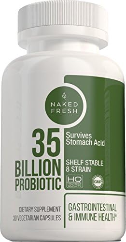 Probiotic Supplement: 35 Billion CFUs: 8 strains Shelf Stable Patented Formula: Highest Quality to improve digestive health and immune health. Survives stomach acid. Zero Fillers