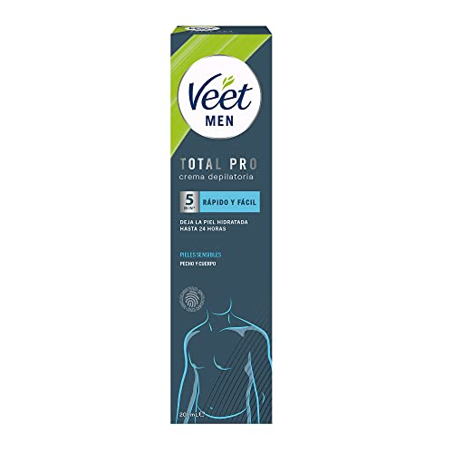Men Crema Depilatoria Masculina para Pecho Espalda Brazos y Piernas, Pieles Sensibles, 200ml
