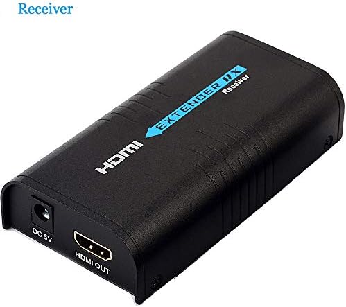 HDMI Extender 1080P Over TCP/IP Rj45 Single Cat5 Cat5e Cat6 Cat6e UTP STP Ethernet LAN Cable Switch Network Support Cat6 to HDMI Up to 400ft (120m) Full HD 1080P Cat6 to HDMI (Receiver Only)