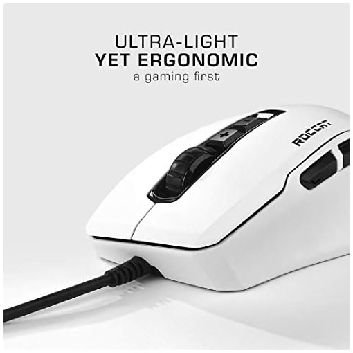 Roccat Kone Pure Ultra Gaming Mouse White Workspace Inspo