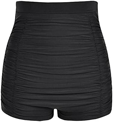 Swim Shorts Swimming Trunks Womens High Waist Swimming Short Large Sized Solid Bikini Bottom Boyshorts Beach Swimwear Plus Size