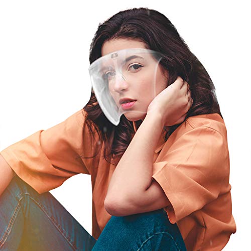 BiuBuy Transparent Face Covering Unisex Face_Shields Integrated Protective Glasses Goggles Male and Female Face Covering Kitchen Anti-Sputum Sneeze and Oil Splash Protection Panels (1pc-Women)