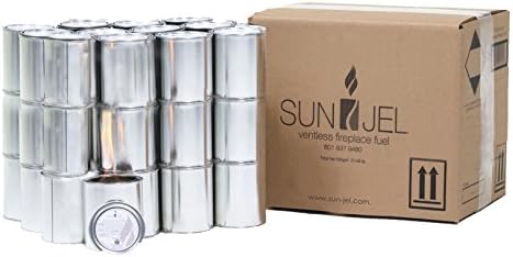 SunJel Fume-Free Firespace Gel Fuel Canister, Pure Gel, 36 Pack