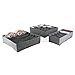 Periea 3 Pack Storage Drawer Organizer - Katrina - Gray