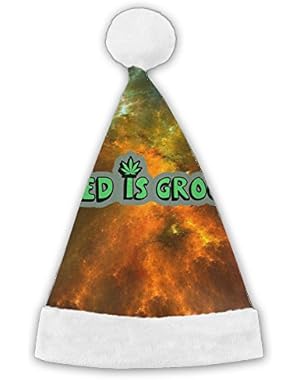 Christmas Hat Tie Dye Weed 3D Graphic Printed Santa Cap For Adults And Children