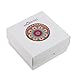 Absorbent Ceramic Stone Coasters for Drinks: Mandala Drink Coaster Set with Cork Back - Round Coasters and Holder Box for Home, Office, Bar - Coffee Table Beverage Cup Mat Sets - 4 Inch, Set of 6