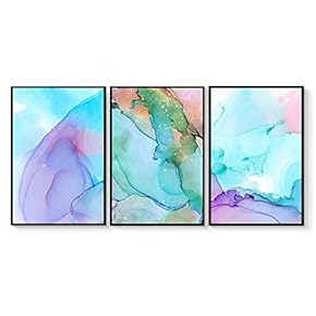 Floating Framed for Living Room Bedroom Abstract for x3 Panels