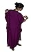 Moroccan Caftan Hand Made Breathable Cotton with Gold Hand Embroidery Long Purple