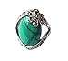 CA Cafa Flower Style Green Synthetic-Turquoise Fashion Women's Ring Jewelry