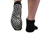 Yoga Socks for Women Barre Socks - Non skid non slip Sticky Grip Socks for Pilates Men Elderly Hospital 2 Pairs