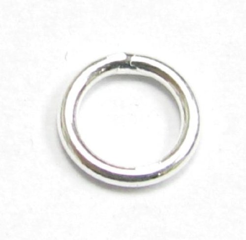 20 pcs .925 Sterling Silver 6mm Round Closed Soldered Jump Rings / 19 Gauge / 0.9mm Wire / Connector / Findings / Bright