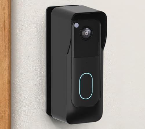 Anti-Theft Angle Mount for Blink Video Doorbell 2025 (Newest model/2nd Gen) - 45° Adjustable Wall Bracket with Weatherproof Cover, 2 Installation Ways (No Drill/Screws) - for Home/Apartment/Office