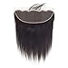 Straight Virgin Natural Human Hair Lace Frontal Closure 13X4 Ear to Ear (14 inch, Natural Black)