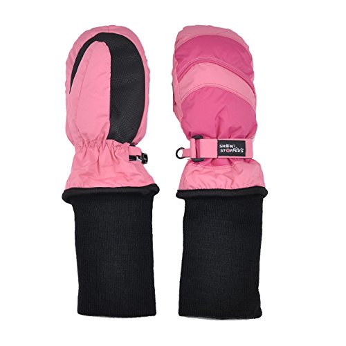 SnowStoppers Kid's Waterproof Stay On Winter Nylon Mittens Small / 1-3 Years Pink/Fuschia