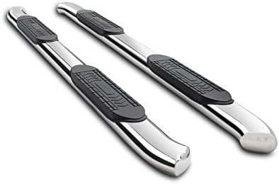 Gldifa 5" Oval Bent Running Boards fit 2001-2018 Silverado/Sierra Crew Cab 4 Full Size Doors S.S Nerf Bar Side Step Rails(No Z71/Diesel)