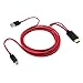 Premium 6.5 Feet / 2 Meter Long MHL Micro USB to HDMI 1080P HDTV 5 Pin Audio Video Mirroring Adapter Cable Cord for HTC Droid DNA - EVO 3D - EVO 4G LTE - EVO View 4G - Flyer - HTC One M8 - HTC One Max - J ISW13HT - Jetstream - One - One S - One X - One X+ - One XL - Raider - Rezound - Sensation - Sensation 4G - Sensation XE - Velocity - Vivid - Huawei - Ascend D Quad - Ascend D1 - Ascend D1 Quad - Ascend D1 Quad XL - Ascend D2 - Ascend P1 - Ascend P1 S - Ascend P2