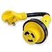 Leisure Cords Trailer dogbone Power Cord Plug Adapter 30 amp Male to 30 amp Female Locking Connector with LED Power Indicator