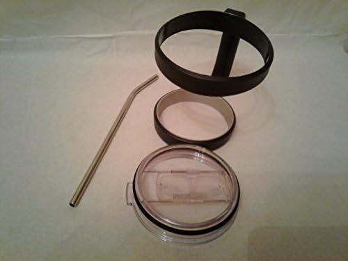 Sip and Love-Handle &amp; Splash Resistant Lid Set. With Free Stainless Steel Straw. Fits Yeti, Rambler, R tic,and other 30 oz Tumblers Perfectly.