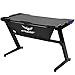 GTRACING Gaming Desk Racing Computer Table with LED Light PC Stand Ergonomic Durable Z-Shaped E-Sports Desk Home Office Workstation GTZ01 Black