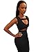 ALLEGRACE Women Sexy Stretch Bodycon Mid Bandage Party Dress Black M