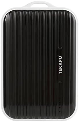 TEKAPU Suitcase Power Core 7800mAh ABS Portable Phone Charger, 2A Output 2-port External Battery Pack with LED,High-Compact ,Ultra Small Power Bank for Iphone,Samsung,Ipad,Tablet and More (Black)