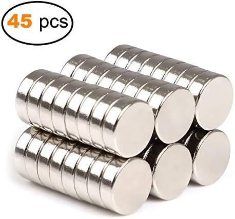Smartake 45 Pcs Refrigerator Magnets Small Round Office Magnets Multiuse Premium Brushed Nickel For Fridge Whiteboard Dry Erase Board In Home Kitchen Office And School