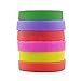 M-Online Silicone Bracelets Blank Adult Rubber Wristbands Mixed Colors 12pcs/Pack Party Accessories Favor