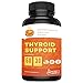 Thyroid Support Supplement with Iodine ǀ Nature Throid Energy Pills, Metabolism Booster for Weight Loss and Focus Formula with Ashwagandha, L-Tyrosine, Magnesium & Selenium ǀ 60 Capsules
