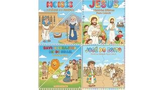 Livro Heróis da Bíblia para Colorir: 50 Páginas de Fé com Davi, Moisés, Jesus e José do Egito