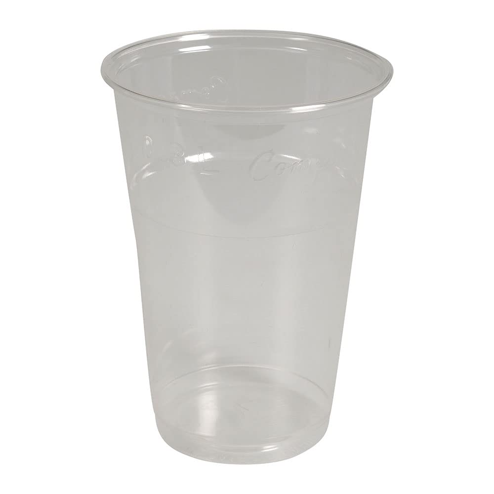 ABENA Gastro-Line Clear Disposable Plastic Cups, Eco-Labelled Plastic Construction From Plant-Derived Starch, Compostable and Biodegradable Disposable Party Cups - 25cl-50PK
