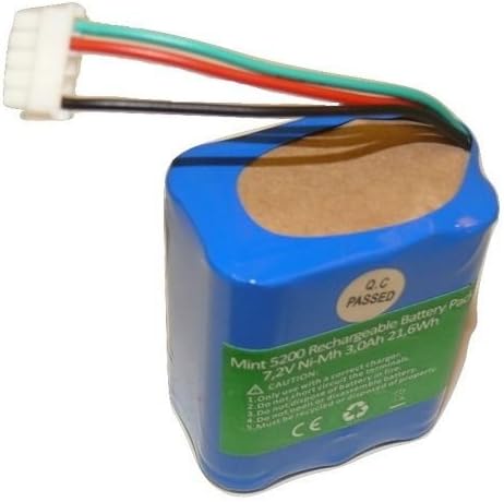 Banshee 7.2v 3000mAh Ni-MH Mint 5200 Battery Replacement for iRobot Mint 5200B iRobot Braava 380T Floor Cleaner