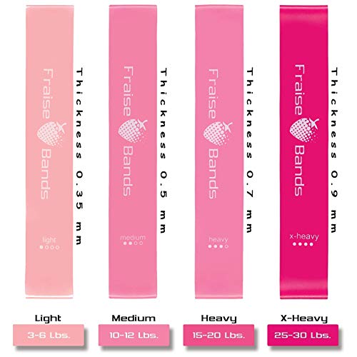 Resistance Bands Set - Pack of 9 - Heavy Duty Exercise Bands Stretch Set | Booty Bands for Legs and Glutes | Workout Gym Bands for Excersize / Muscle Building | Butt Shape Bands with Carry Bag